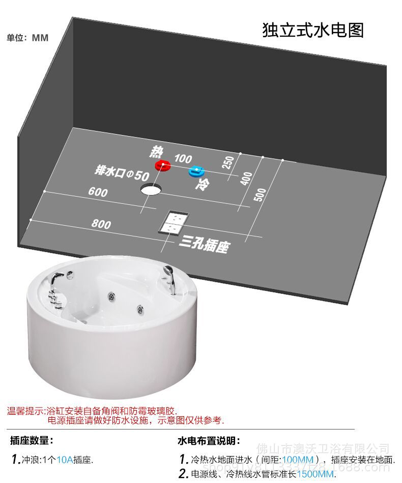 圆形浴缸