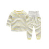 Children's umbilical bandage, trousers, clothing, keep warm underwear, overall, high waist, autumn, round collar, wholesale