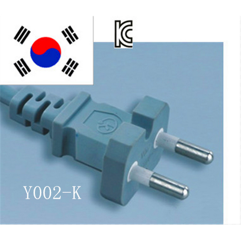 厂家批发电源线插头 韩国认证电源线插头 KC二极防水漏保插头