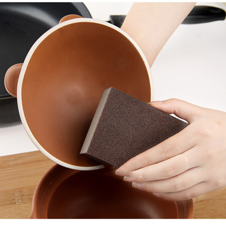 Esponja carborundum magia limpie Escala de limpieza de utensilios de cocina para muchos años de edad suciedad Óxido de eliminación de la suciedad olla inferior de la mancha de coque de arena fina