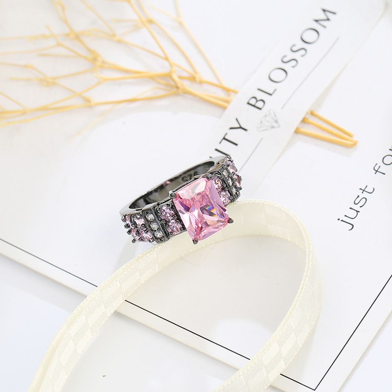 supply of popular jewelry copper inlaid zircon jewelry popular punk style men and women's colorful gold plated rings_ipsvogv.com