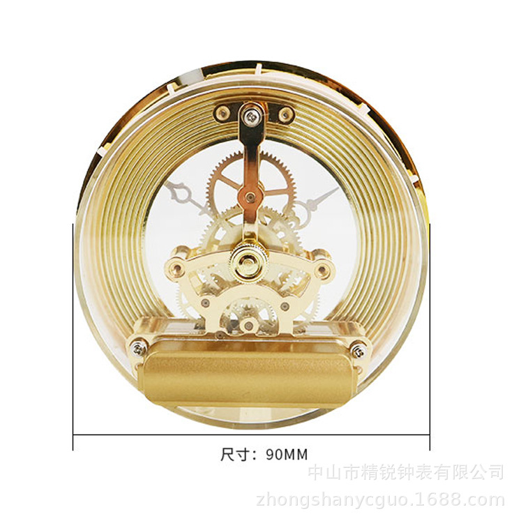 Fábrica de suministro de alta calidad retrógrado engranaje transparente hueco cuarzo reloj transparente movimiento accesorios de reloj