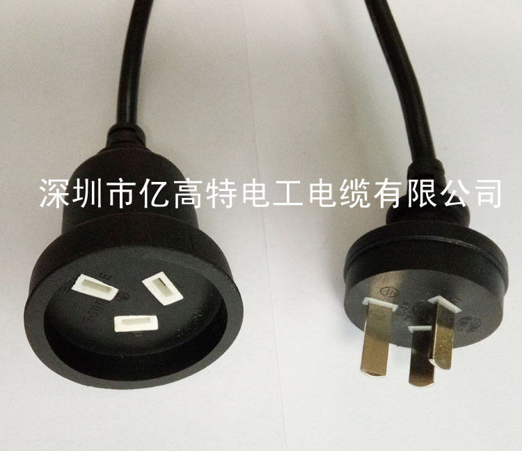 供应国标直插品字尾国标插头电源线国标三角插头