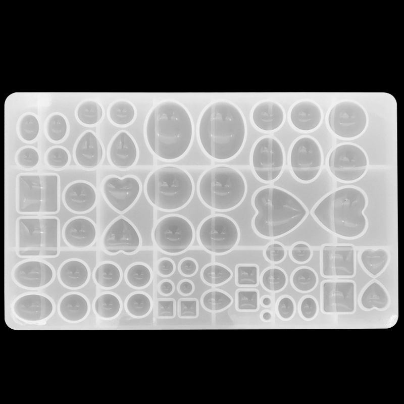 DIY水晶滴膠模具寶石貼片吊墜手工製作硅膠飾品模具