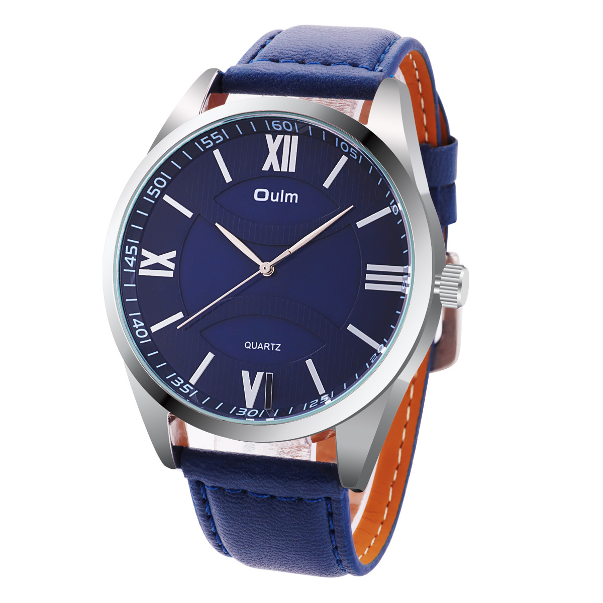Oulm 3697 reloj de cuarzo para hombre reloj de negocios Correa impermeable reloj grande Placa de tres pines reloj coreano