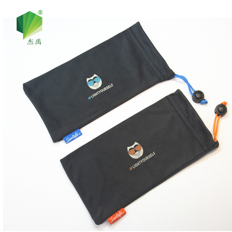 傑禹廠家定做超細纖維優質防塵防刮花轉印太陽眼鏡袋