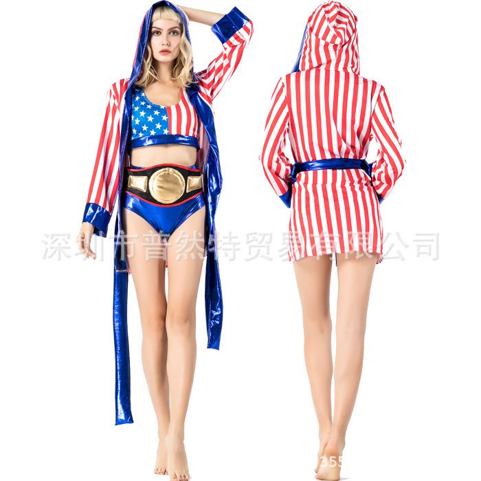 Halloween Anime COSPLAY Adult Female Party Performance Fairy Tale Night Shop Queen Sexy Female Boxer Costume
