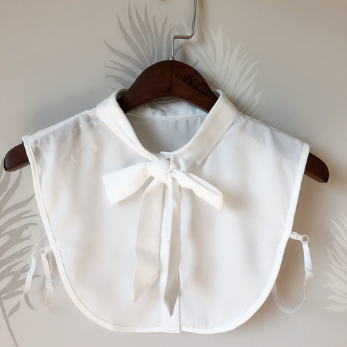 Half shirt dickey collar and contracted and generous bowknot chiffonDetachable Dickey collar half shirt blouse decoration collar