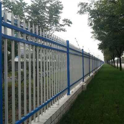 小区防护栅栏 定制1.2米高锌钢围墙护栏 别墅防锈铁艺围栏现货