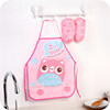 Children's apron, sleeves, kitchen, cartoon waterproof set