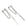 Goods, chain with tassels, earrings, simple and elegant design, Korean style, wholesale