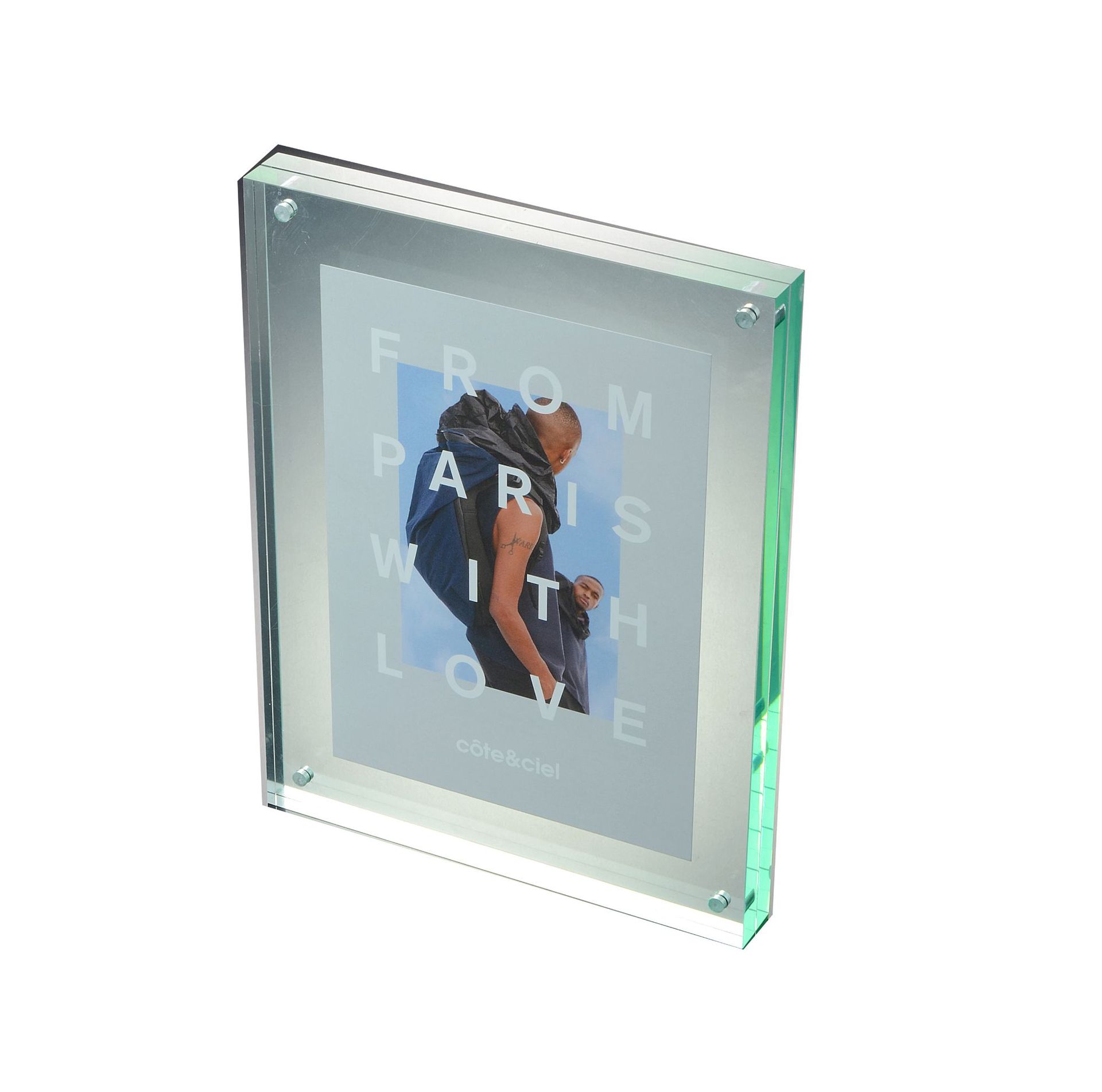 厂家直销亚克力强磁相框 有机玻璃透明水晶相框 平面相框展示架