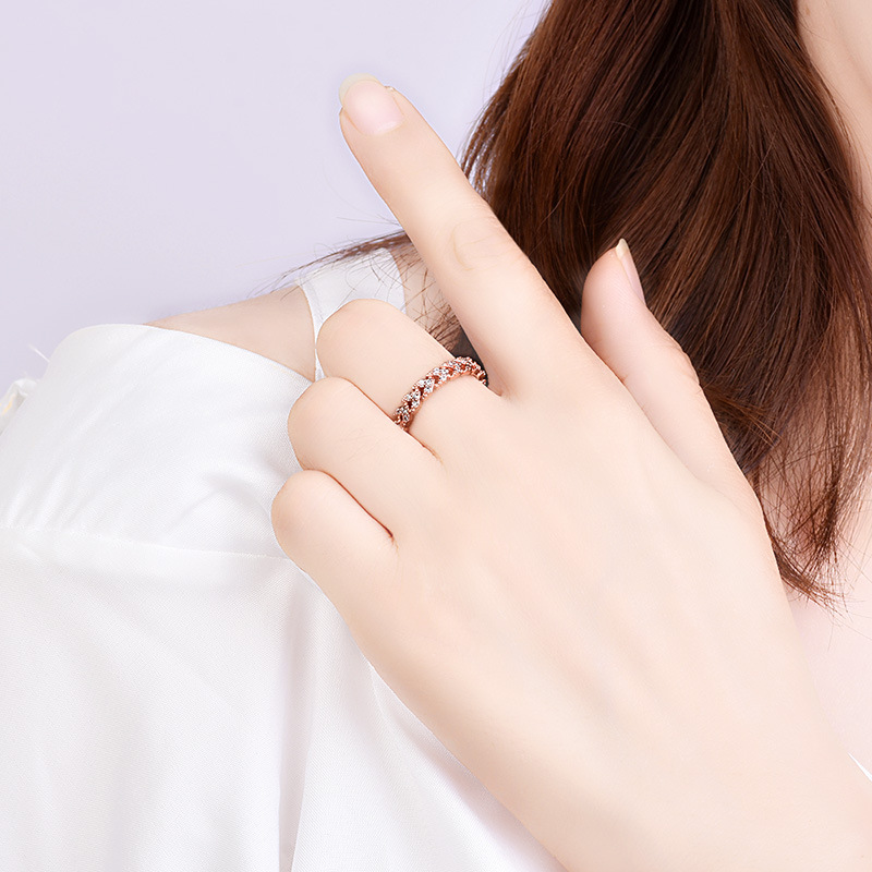 Fashion Simple Style Waves Copper Plating Metal Artificial Gemstones Open Ring