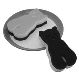 Кухня чистящая губка милая форма кошки байджи ткани губки многоцвета