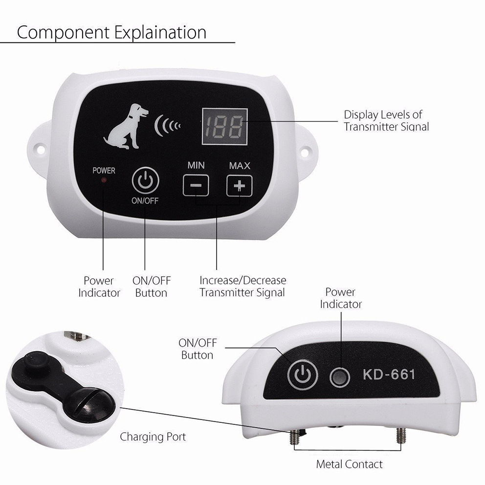 Wireless electronic waterproof fence charging