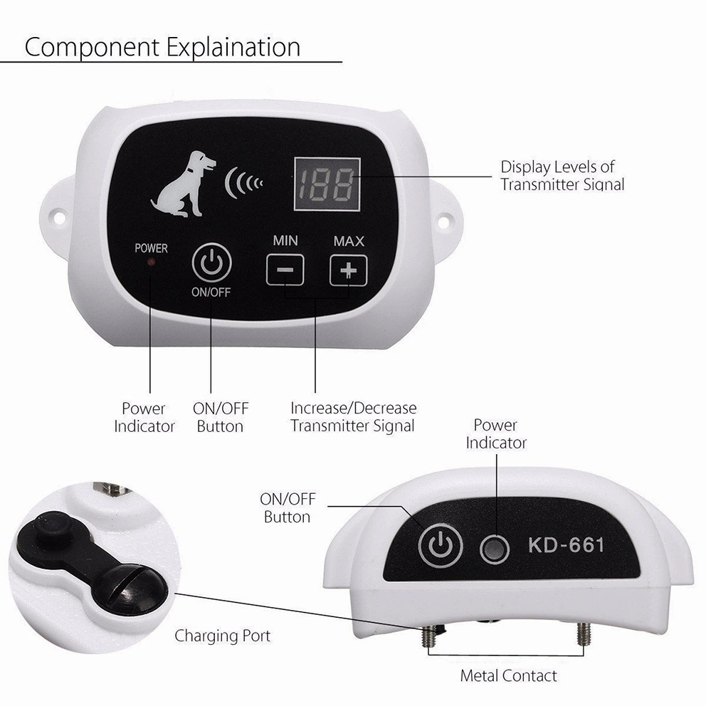 Wireless electronic waterproof fence charging
