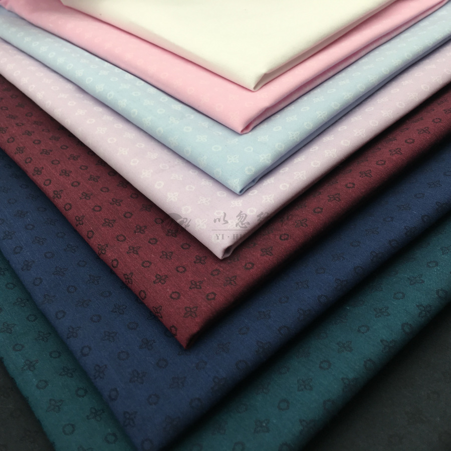 时尚大提花衬衫面料男装8色可选 涤棉 厂家直销 现货供应 批发