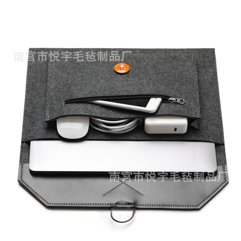 Manufactor support customized felt Sleeve Apple Mac Air13 notebook multi-function Computer package Power Pack