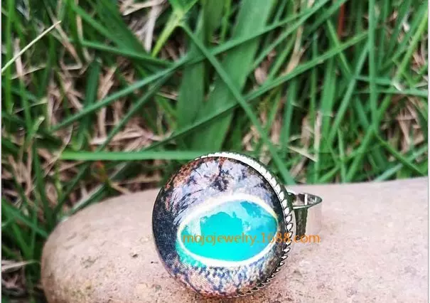 MOJO异国情调感温变色戒指宝石般通透光彩魔幻戒指情绪变色戒指