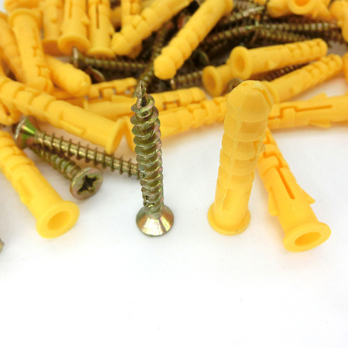 Xinshengda small yellow croaker plastic expansion tube expansion plug with self-tapping nails specifications 6mm8mm10mm expansion nail tube