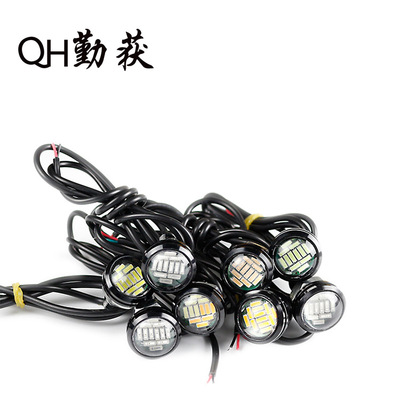 汽车改装后尾灯12W防水大功率防雾灯LED鹰眼灯日行灯倒车灯牌照灯|ru