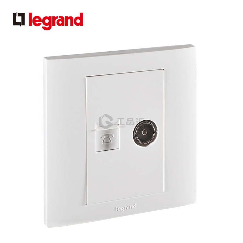 罗格朗 电话电视插座/白色；HET01/TV