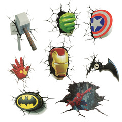 3D Stereoscopic Car Sticker Cartoon Comic Scratch Decal Avengers Personalized Modification Funny Internship Car Sticker 
