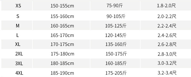 多口袋工作服尺寸