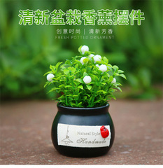 Car Ornament Simulated Plant Lucky Fruit Pot Plant Car Creative Fashion Ornament Green Fresh Car Decor