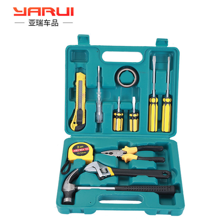 12件套家用车载保险礼品组合组套五金工具箱维修组合工具套装 12P|ru