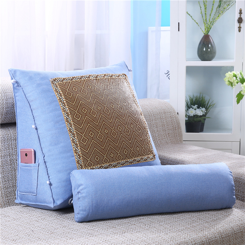 The bedside single cushion cushion summer sofa back triangle leaning office chair to protect the back of the back and back of the back of the back 10
