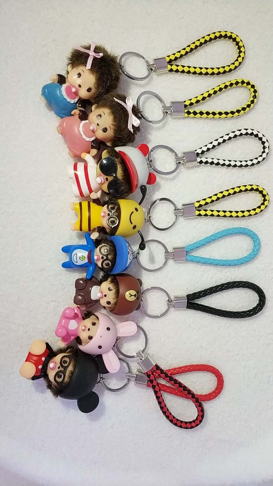 哇胶卡通小挂件女生时尚包包挂件公主钥匙扣动漫清新自然