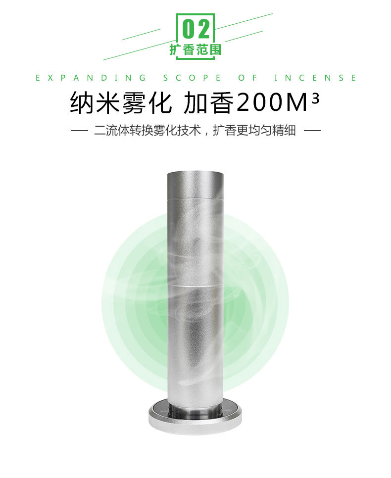 HZ-1203触摸圆柱式小面积扩香机