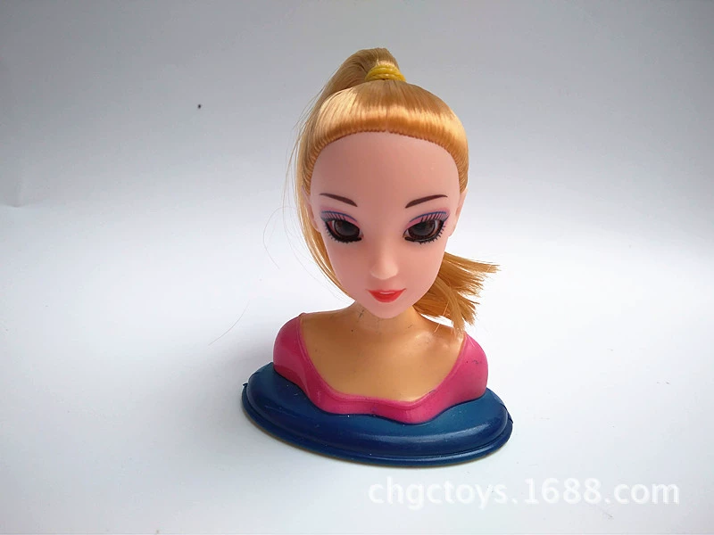 Пластиковая голова куклы с аксессуарами, 11,5 дюймов, 3D, 30G