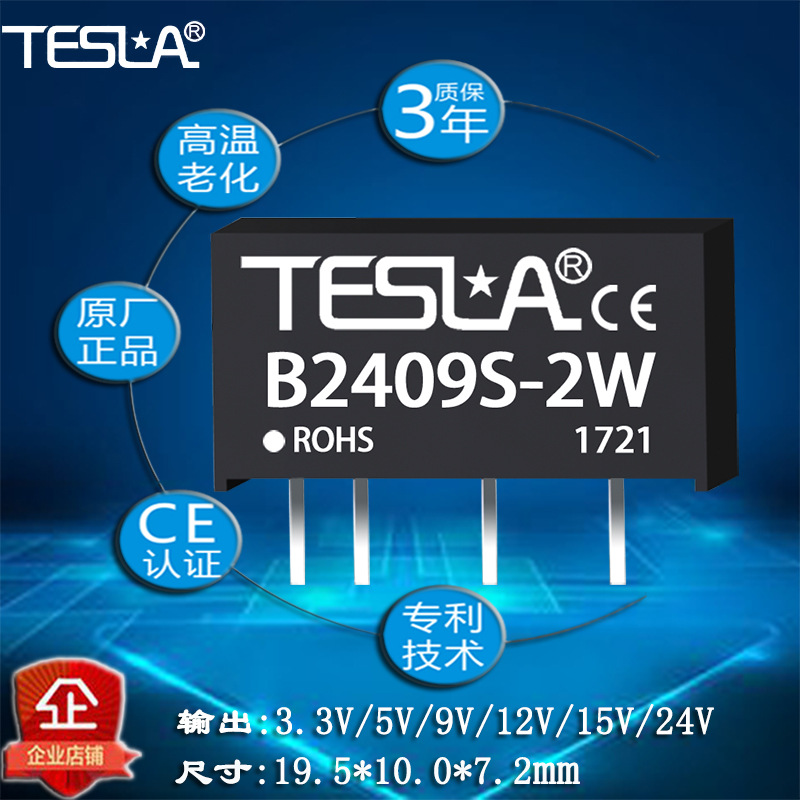 B2409S-2W厂家直销批量价格DC-DC电源模块质保三年