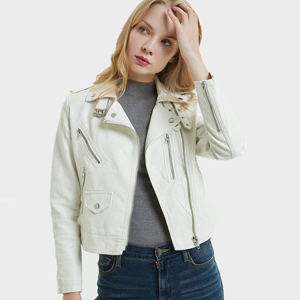 Autumn short polyurethane jacket