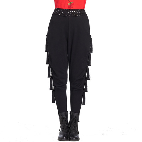 New sailor dance square dance teacher Guoguo's same fringed pants harem pants team performance costumes