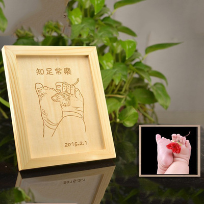 新款木刻画厂家批发实木木板雕刻画个性创意生日礼品空白木板相框
