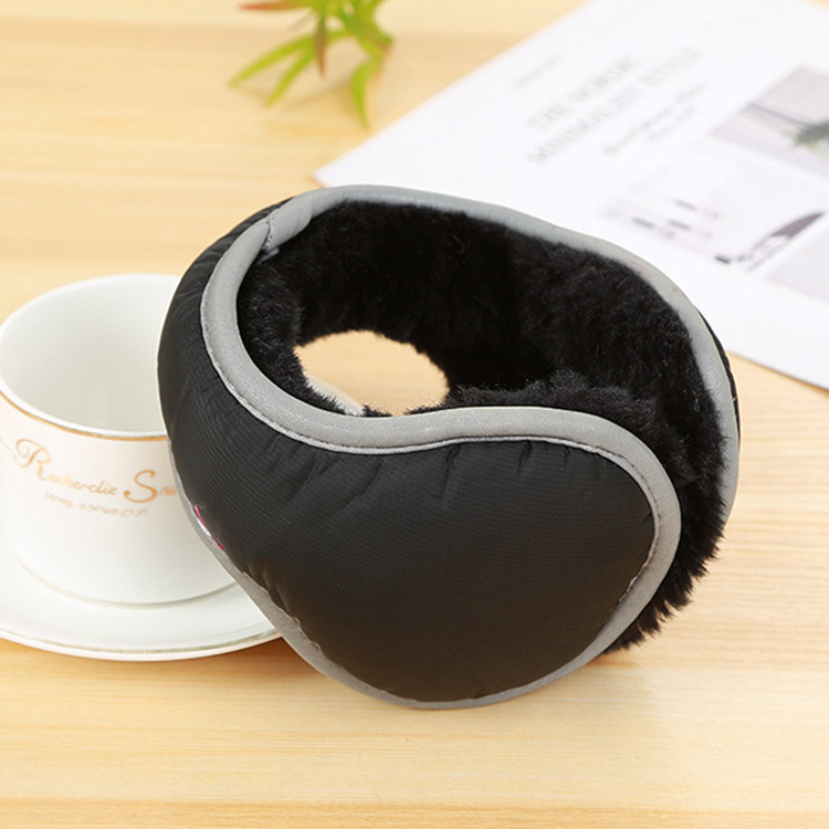 Yiwu Concealed waterproof winter Earmuff fashion Plush Adult keep warm Earmuff fold Reflective Ear package
