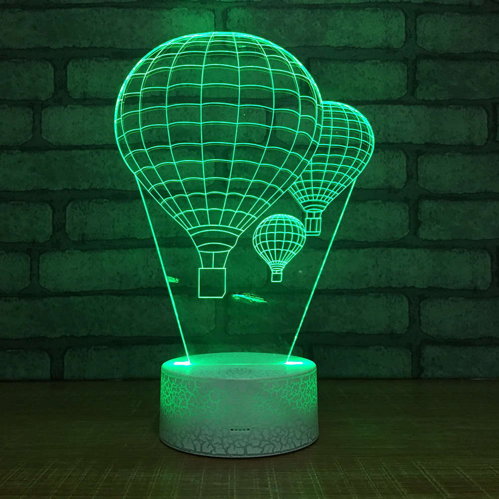 亚马逊爆款 爆裂纹3D灯小夜灯台灯