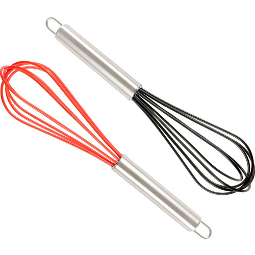 10-inch manual silicone egg beater stainless steel handle egg mixer household egg beater manual milk frother