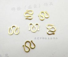 片形3字扣铜质冲压片扣W扣M扣铜质连接扣DIY饰品配件