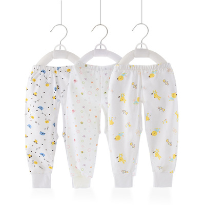 儿童秋裤 单条婴幼儿棉毛裤新生儿裤子男女宝宝开裆裤打底裤冬