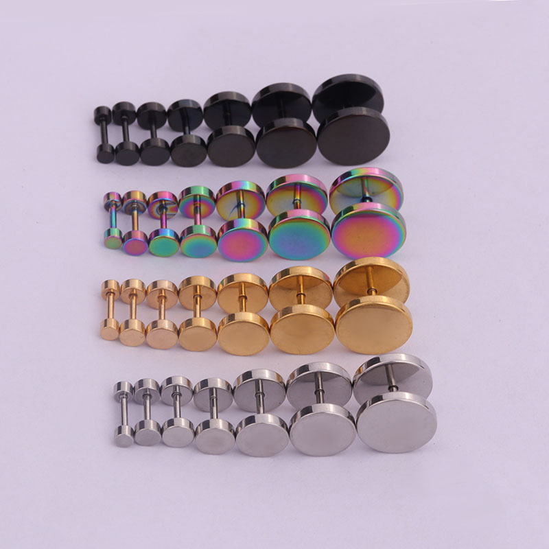 1 Piece Fashion Round Plating Stainless Steel Ear Studs display picture 1