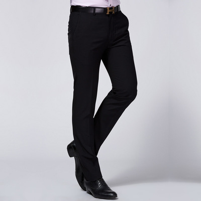 2019冬秋休闲商务银行写字楼白领直筒修身潮流免烫男士中腰西裤