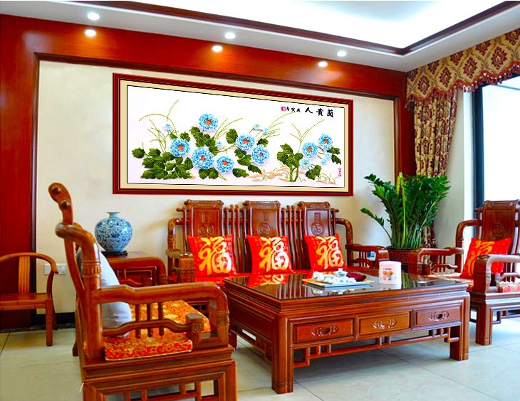 Oujin fábrica de seda cinta bordado hecho a mano DIY niño estudiante hecho a mano Desarrollo Inteligencia Lan Guiren bordado DIY punto cruz