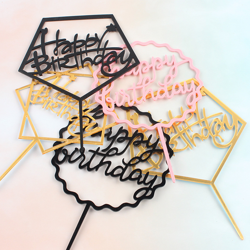 Acrylic Mirror Cake Decoration Card Baki...