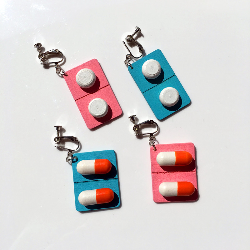 10g Weight Geometric Stoving Varnish Wood Earrings