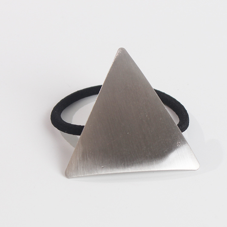 Korean Simple Alloy Geometric Triangle Hair Ring display picture 6
