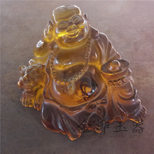 仿蜜蜡琥珀血珀小佛摆件车摆台展会礼品 树脂工艺品 厂价供应